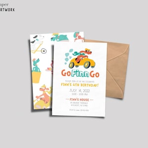 Go Dog Go Party Invitations - Go Dog Go Birthday - Go Dog Go Party - Cartoon Dogs Decor - Go Dog Go Party Decor