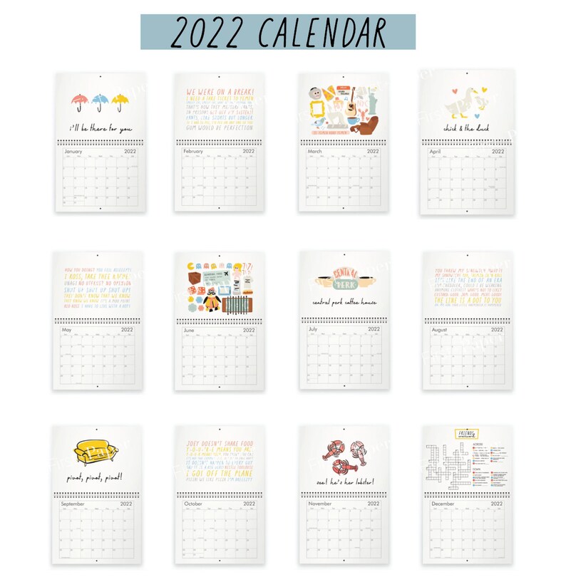 petit calendrier mural 2022