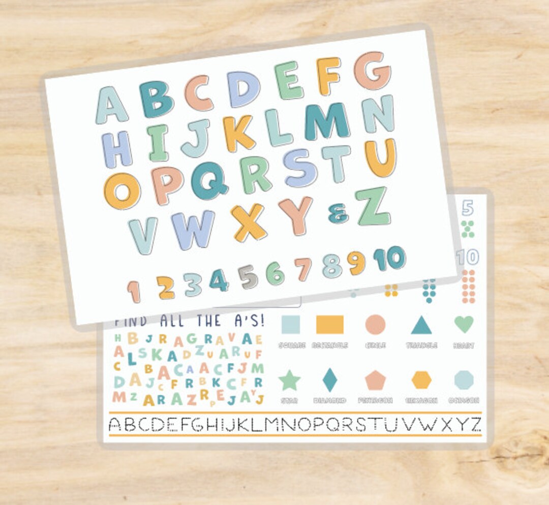 Personalized Kids Placemats - Abc's - Alphabet Placemat - Double Sided ...