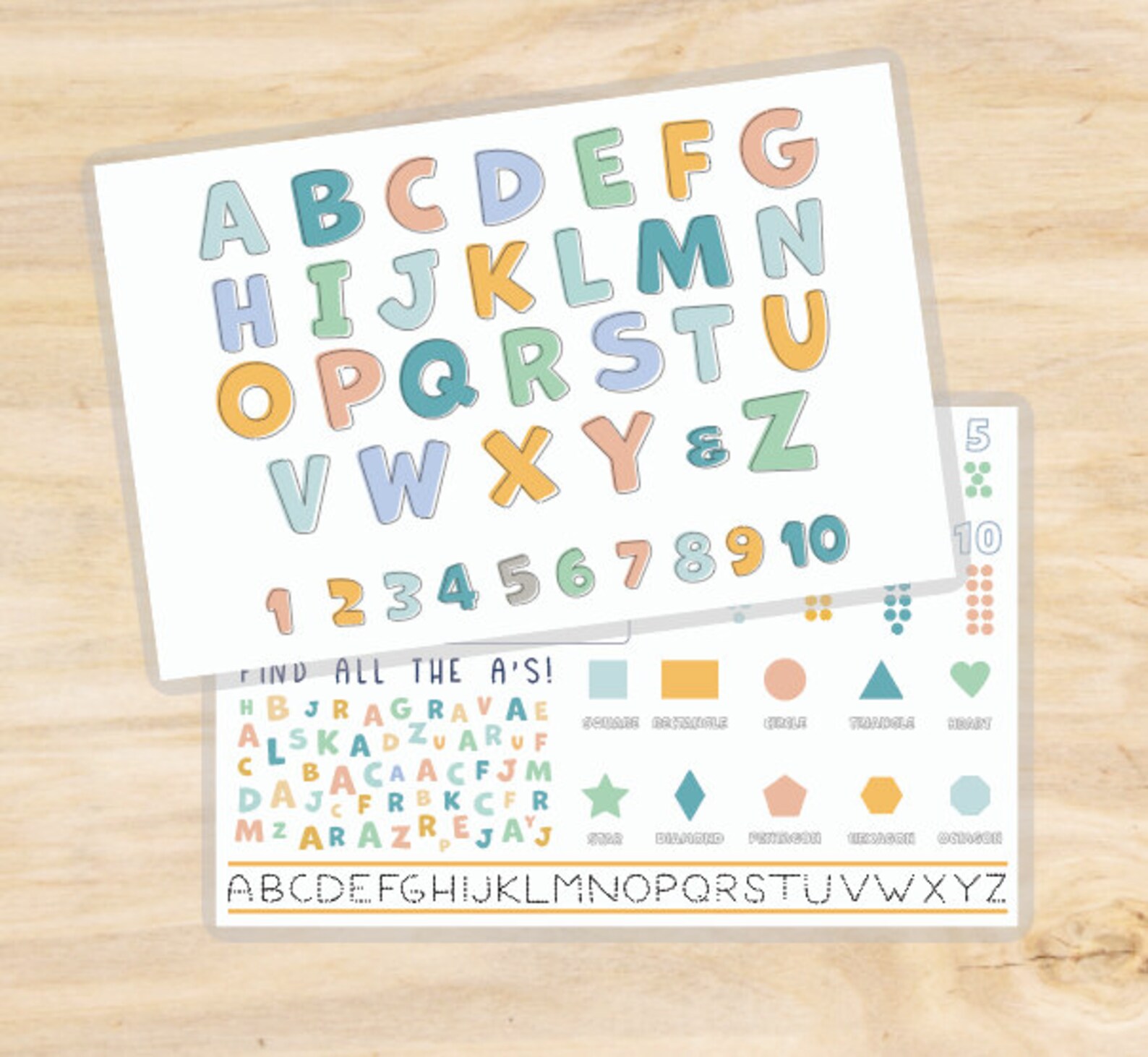 Personalized Kids Placemats Abc's Alphabet Placemat - Etsy