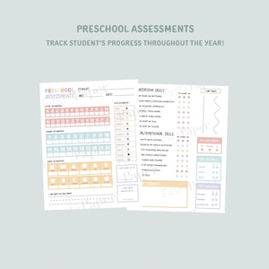 Preschool Assessments - Digital Download Only - Ages 2-5 - Progress ...