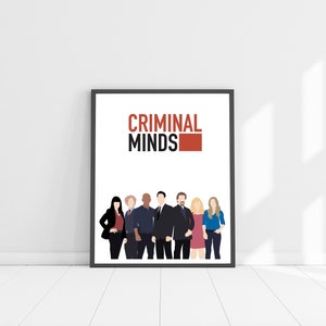 TV Show Poster - Criminal Minds - Cast Drawing - Criminal Minds Wall Art - Criminal Minds Poster/ Gift