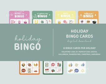 Holiday Bingo - Digital Download Only - Preschool + Kindergarten Games - Classroom Games