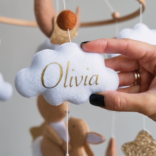 Personalization mobile, Name baby mobile, Add name baby for mobile, Custom name