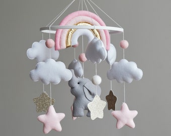 Baby Mobile Mädchen, Baby Mobile, Elefant Mobile, Baby Mobile, Baby Mobile Neutral, Regenbogen Baby Mobile, Mobile Kinderzimmer, Krippe mobile