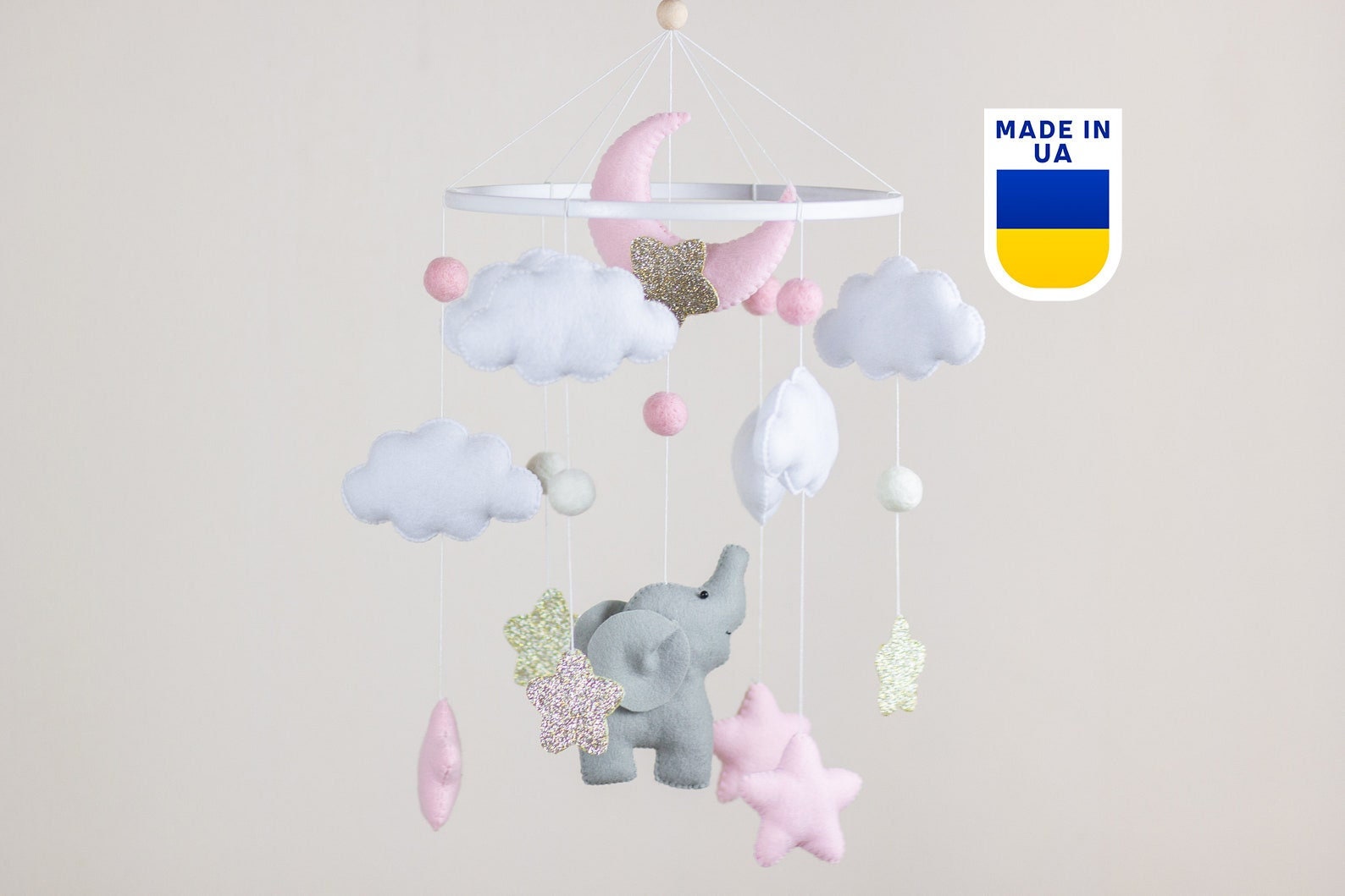 Baby Elephant Mobile Elephant Mobile Personalization Mobile Etsy