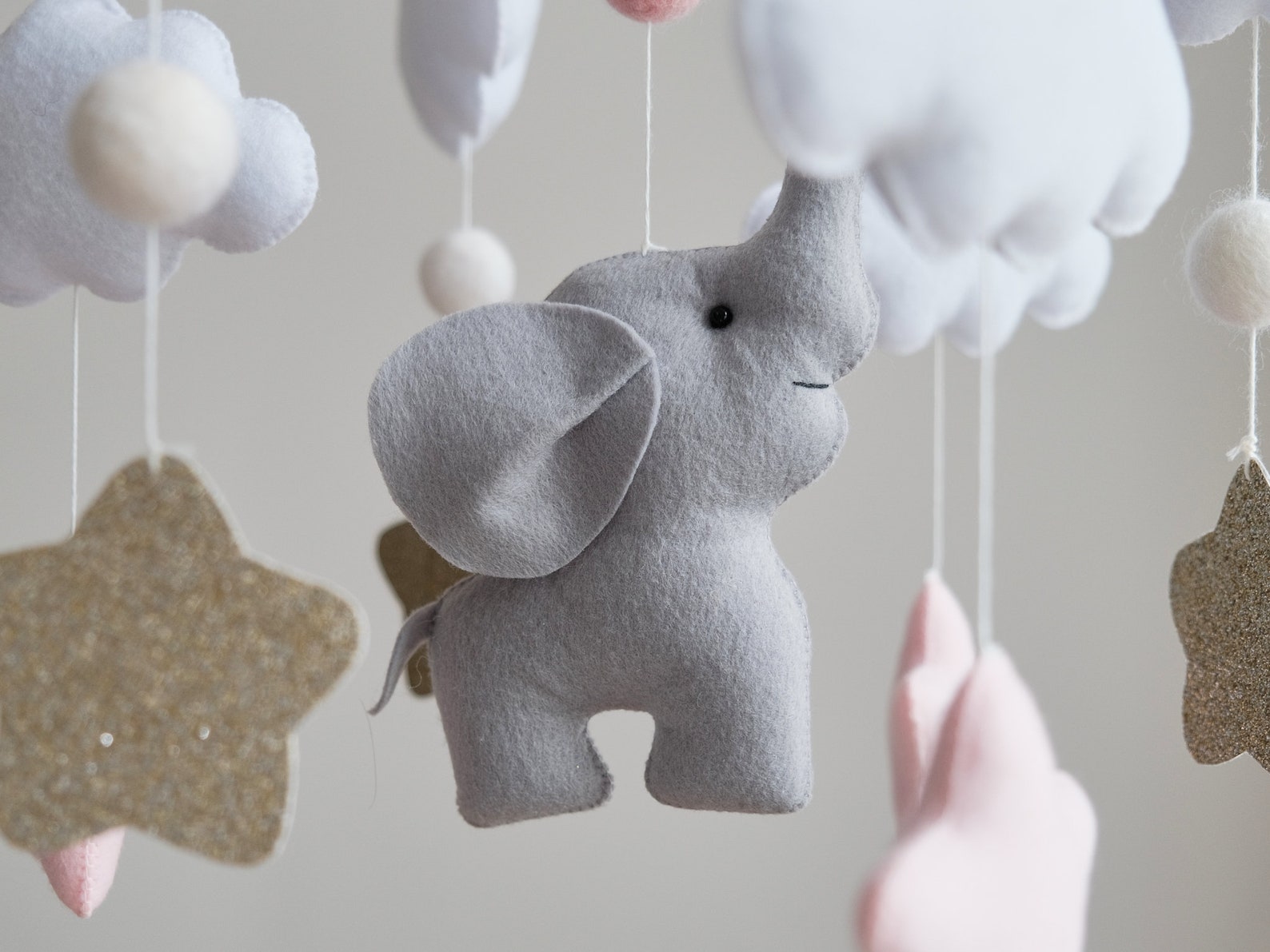 Girl Mobile Baby Elephant Mobile Elephant Mobile Etsy