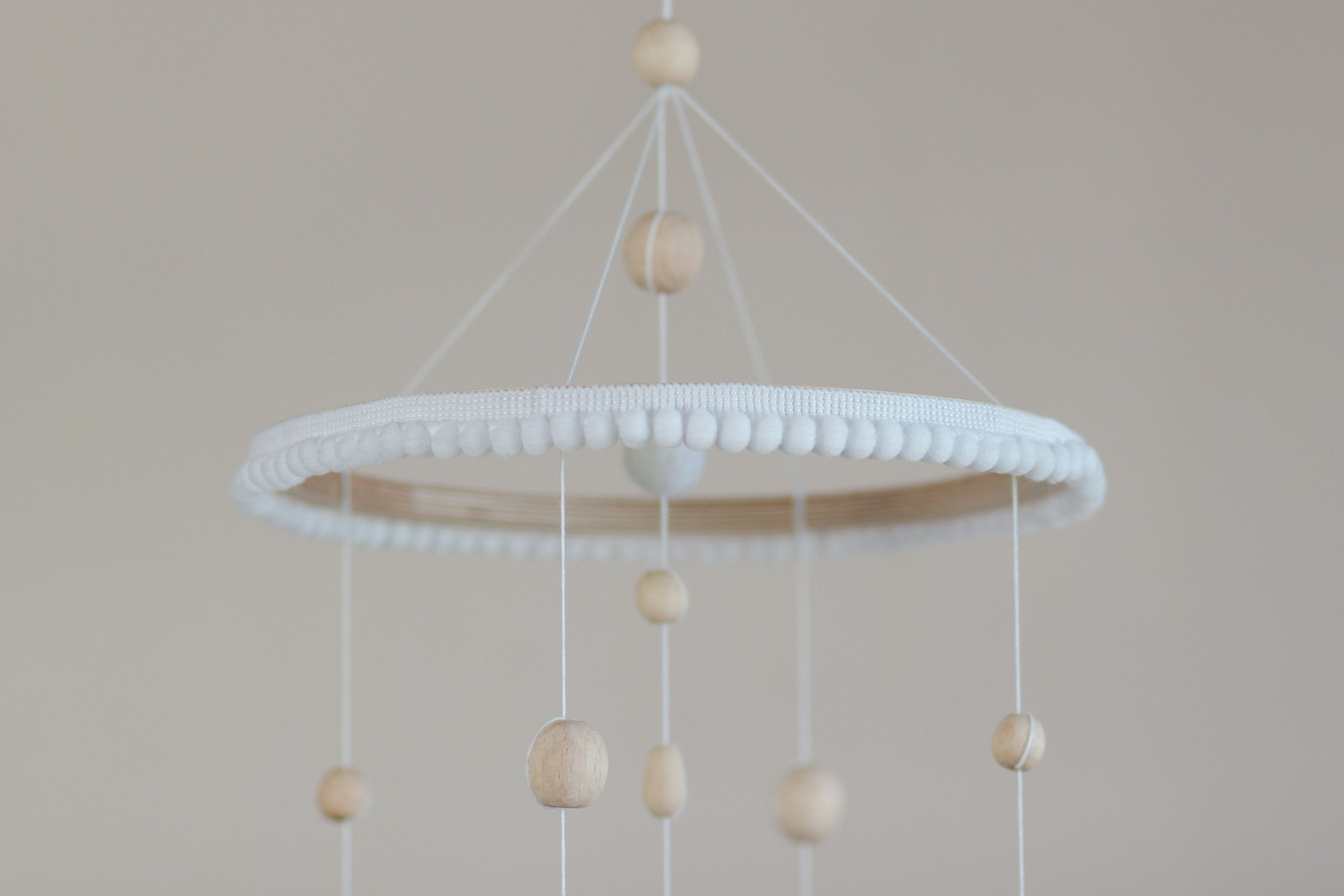 Wood baby mobile Neutral mobile Girl mobile Mobile Nursery Etsy