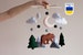 READY TO SHIP! Baby mobile, Woodland mobile, Bear mobile, Mobile Nursery, Mobile Felt, Mountain mobile, Cot mobile 