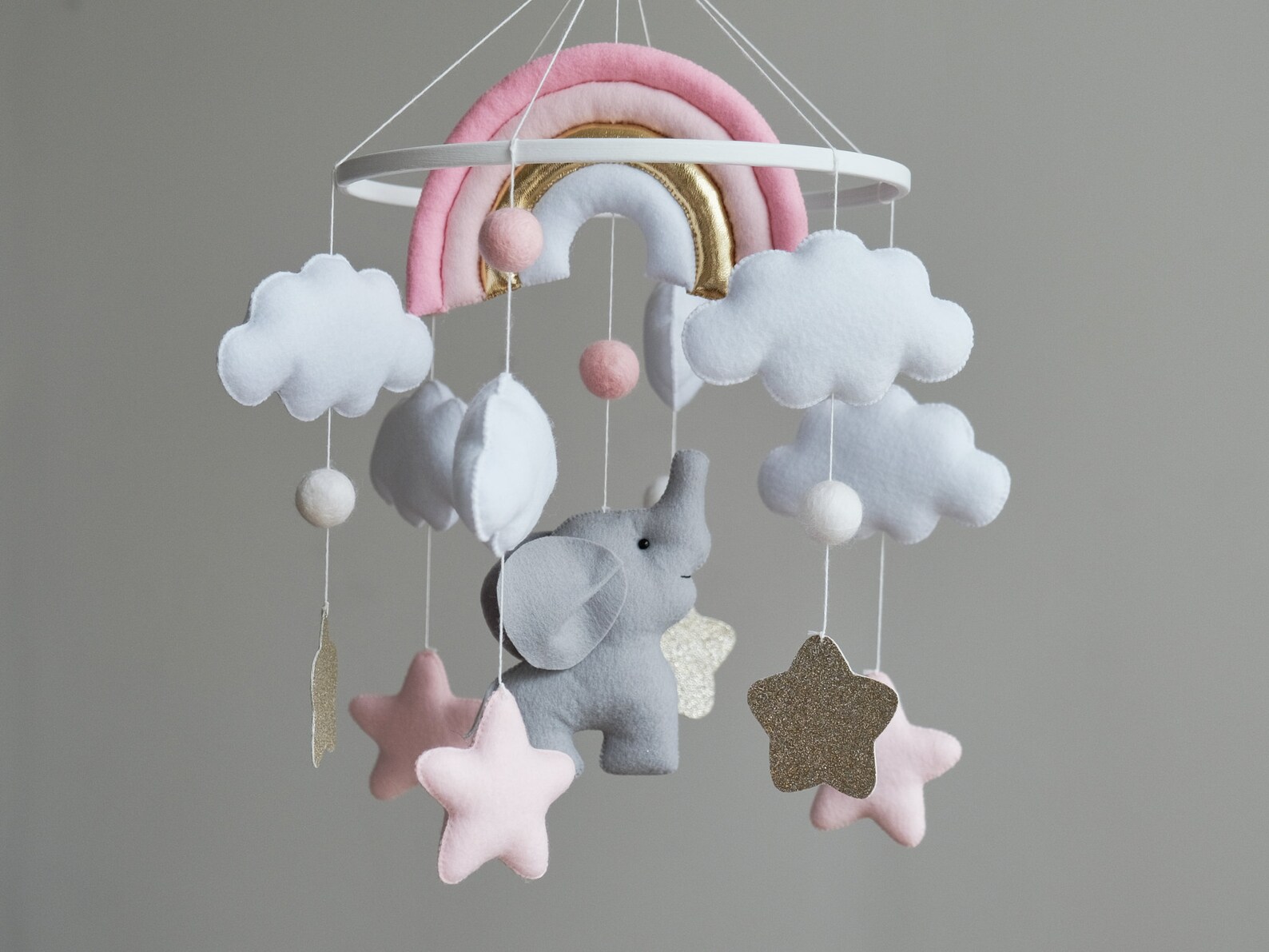 Girl Mobile Baby Elephant Mobile Elephant Mobile Etsy