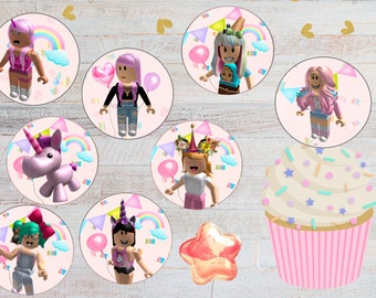 Roblox Cake Ideas For Girls Buxgg Safe - roblox edible birthday cake topper or cupcake topper decor