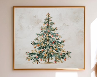 Christmas Tree Wall Art: Minimalist Scandinavian Holiday Decor (Digital Download)