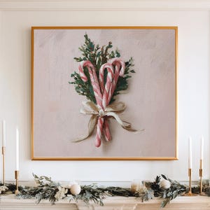 Candy Cane Christmas Print: Pastel Holiday Kitchen Decor (Digital Download)