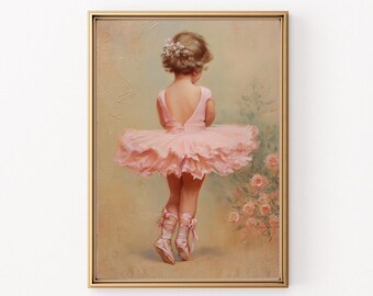 Ballerina Art Print | Vintage Impressionist Pink Tutu (Digital Download)