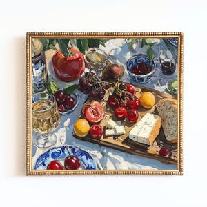 French Country Kitchen Print: Vintage Picnic Still Life (Digital Download)