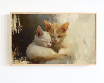 Sleeping Kittens Fine Art Print: Cozy Nursery Decor (Digital Download)