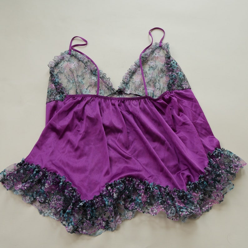Fairycore Lingerie Camisole 80s Vintage Plus Size Floral | Etsy