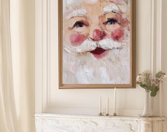 ヴィンテージサンタクロースの絵画｜クリスマス印象派ウォールアート