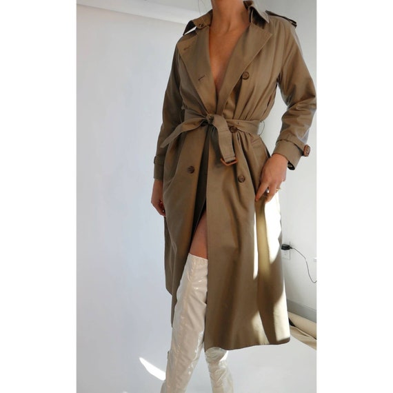 Trench Coat Sanyo Japan Vintage Classic Khaki Belted Cotton - Etsy