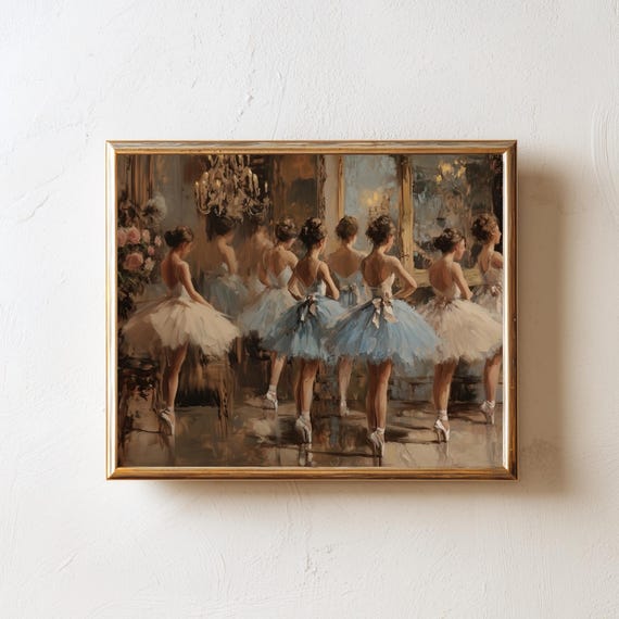 Vintage Ballerina Art Print: Whimsical Ballet Decor (digital
