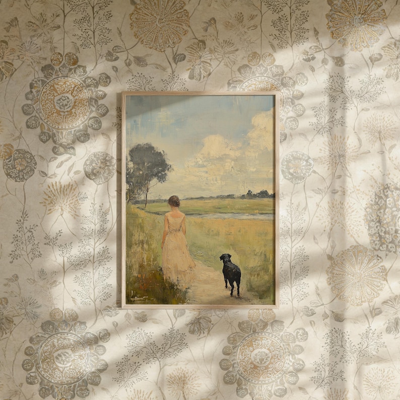 Black Lab Art Print: French Country Cottagecore Wall Decor (Digital Download) image 12