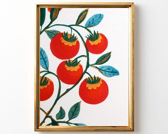 Tomato Vine Print | Rustic Kitchen Wall Art (Digital Download)