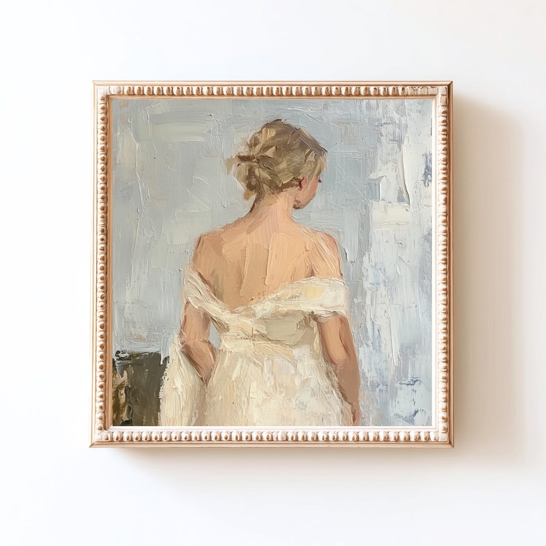Elegant Woman in White Dress Oil Painting | Feminine Portrait (digital Download) - Etsy Elegant Woman in White Dress Oil Painting | Feminine Portrait (digital Download) - Etsy