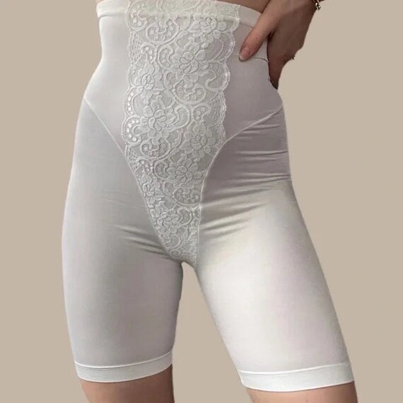 Vintage Lingerie White Lace Bike Shorts 