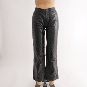 Leather Low Rise Jeans 