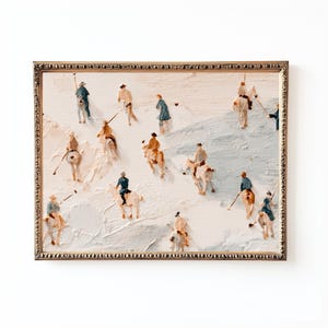Vintage Polo Match Art Print: Equestrian Sport Decor (Digital Download)