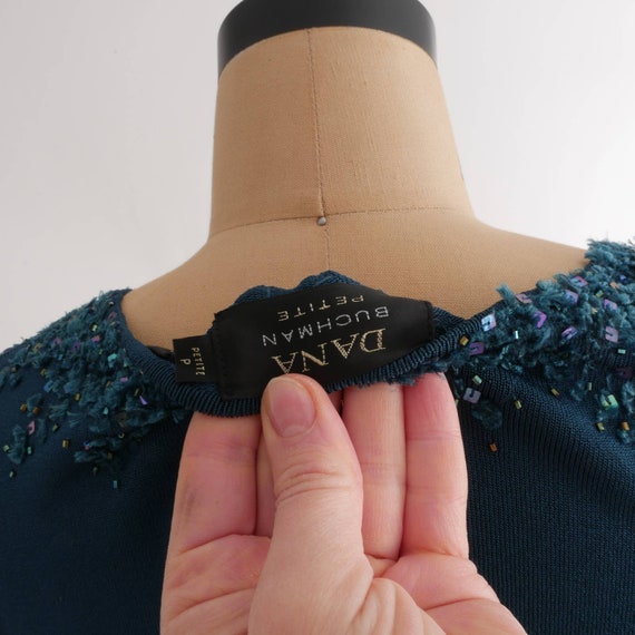 fairycore slinky knit top | y2k Vintage teal gree… - image 9