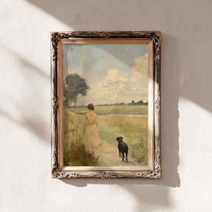 Black Lab Art Print: French Country Cottagecore Wall Decor (Digital Download) image 3