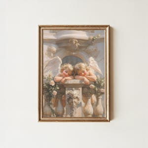 Vintage Engel Engel Druck: Romantisches Rokoko Französische Kunst (Digitaler Download)