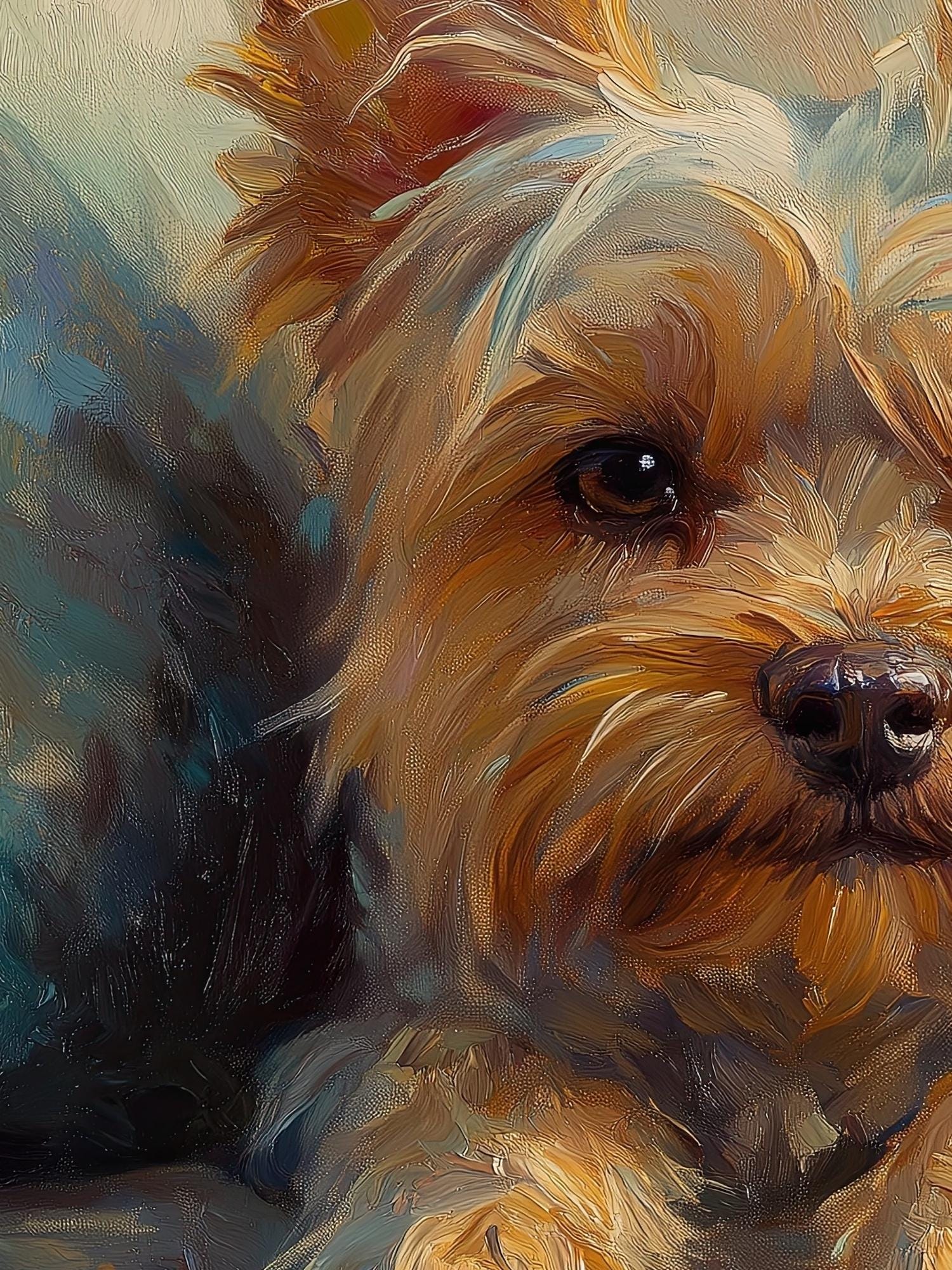 アクリル画 犬 ヨークシャテリア 絵画 アクリル画 犬 ヨークシャテリア