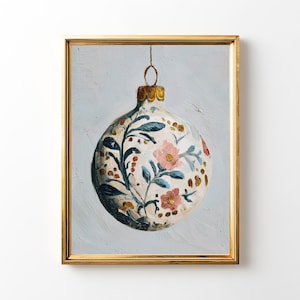 Weihnachtsornament Malerei | Elegante Winter Kunst (Digitaler Download)