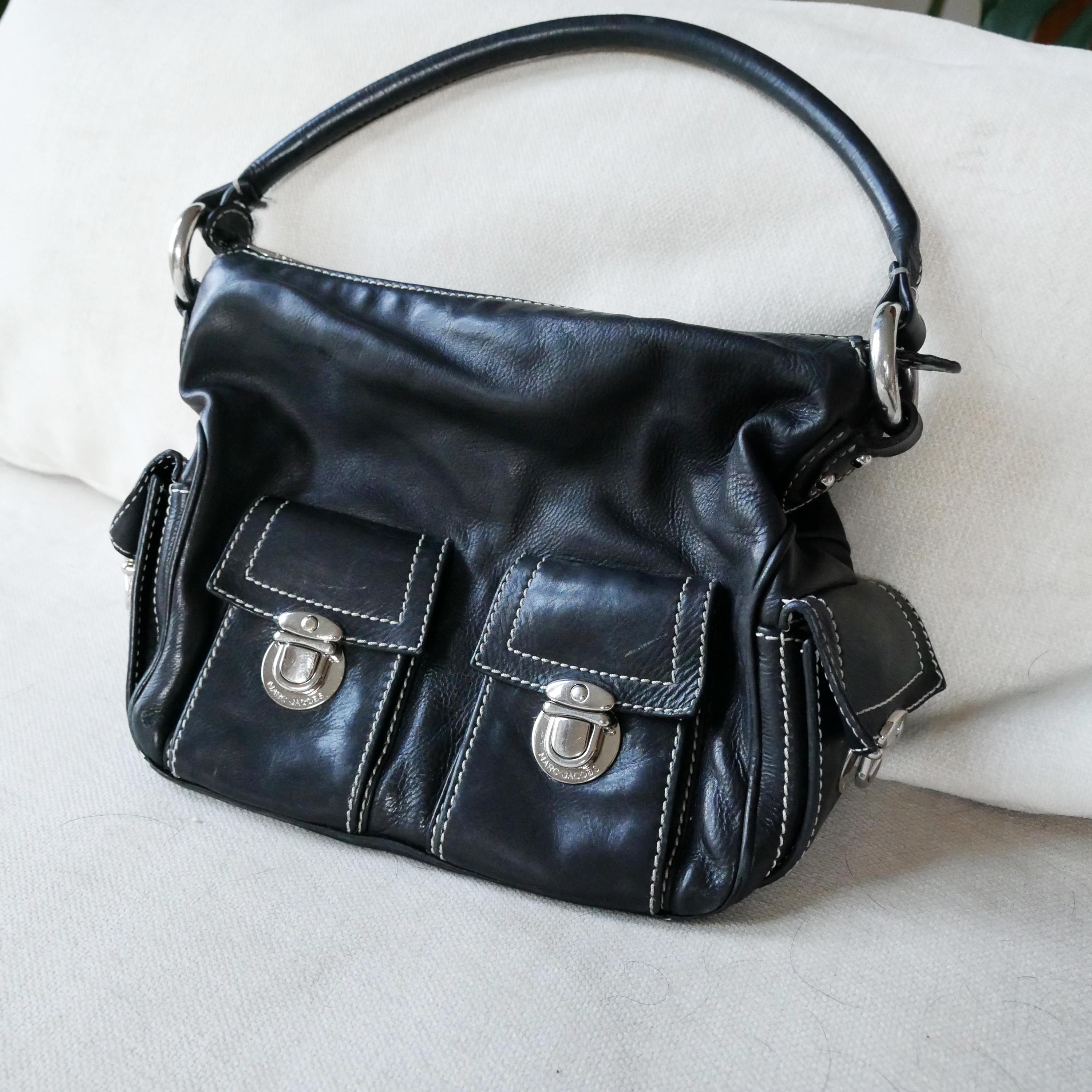 Y2k Marc Jacobs Iconic Vintage Blake Handbag Black Leather Y2k Marc Jacobs Iconic Vintage Blake Handbag Black Leather