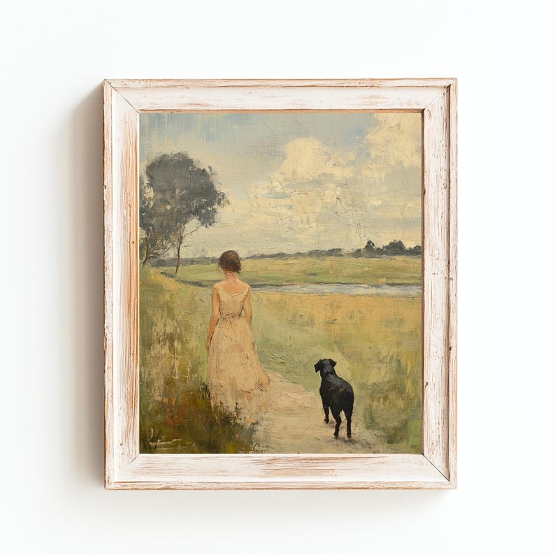 Black Lab Art Print: French Country Cottagecore Wall Decor (Digital Download) image 4