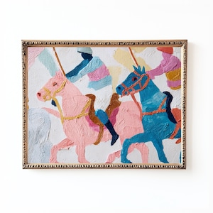 Colorful Polo Horse Art Print: Modern Equestrian Pop Art (Digital Download)