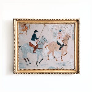 Vintage Polo Players Art Print: Equestrian Sport Decor (Digital Download)