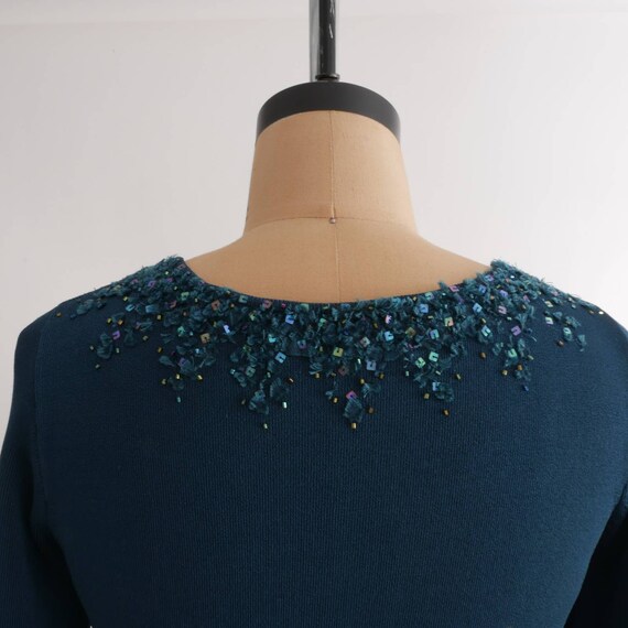 fairycore slinky knit top | y2k Vintage teal gree… - image 8
