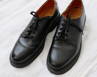 Vintage Oxford Shoe | black leather work-oxford polycrepe oil resistant sole made in USA Women’s 9.5/10