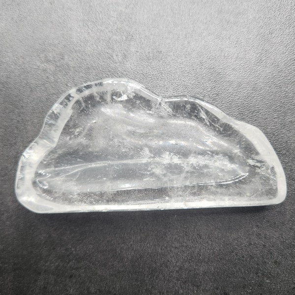 Super Clear Small Clear Quartz Crystal Bowl Trinket Dish - Cloud Shaped - Natural Crystal Gemstone Dish #123