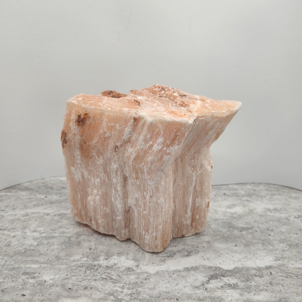 2.10LB (1217g) Large Chunk Rough Peach Selenite (Satin Spar) Natural Peach color from Morocco