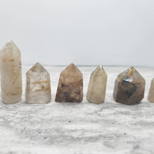 Small Golden Rutilated Quartz Towers - Golden Rutile - You Pick - restore balance in one&#39;s life