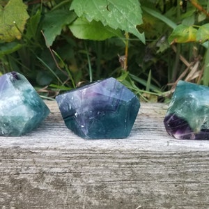 Beautiful Natural Snowflake Fluorite - Multi Colored Fluorite Freeform Crystal Chunk - U PICK