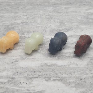 Mini House Hippo Miniature Natural Crystal Carving- You Pick