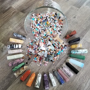 Mystery Bundle Set - Tower & Crystal Confetti (1 scoop) - Tumbled and Raw Pieces