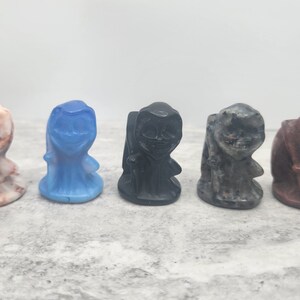 Miniature Grim Reaper Halloween Themed Natural Crystal Carving - Human Soul Reaper - U PICK #411