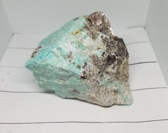 1.15 LB (pounds) Blue Amazonite with Mica Rough Large Chunk Crystal Specimen