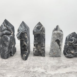 Sphalerite 4 Sided Natural Crystal Tower Super Druzy Crystal Tower - YOU PICK